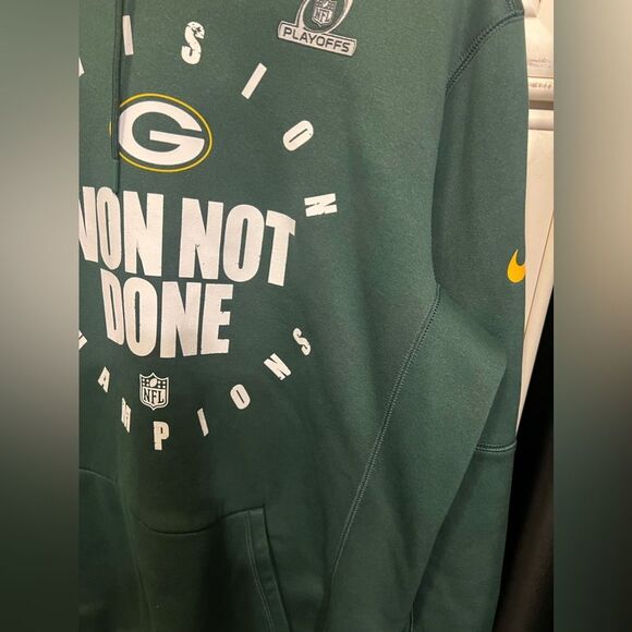 Nike Green Bay Packers Won not Done Playoff hoodie Sweatshirt L - Picture 5 of 12